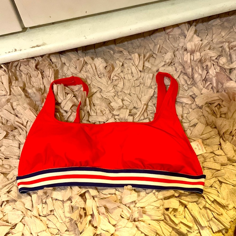Red,white, and blue bathing suit top